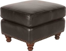 Ottoman WHITAKER Traditional Antique Scalloped Front Chocolate Brown Vintage - £678.52 GBP
