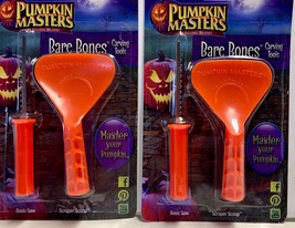 Pumpkin Masters BARE BONES Carving Tools Includes Basic Sea &amp; Scraper ~ Lot of 2 - £3.29 GBP