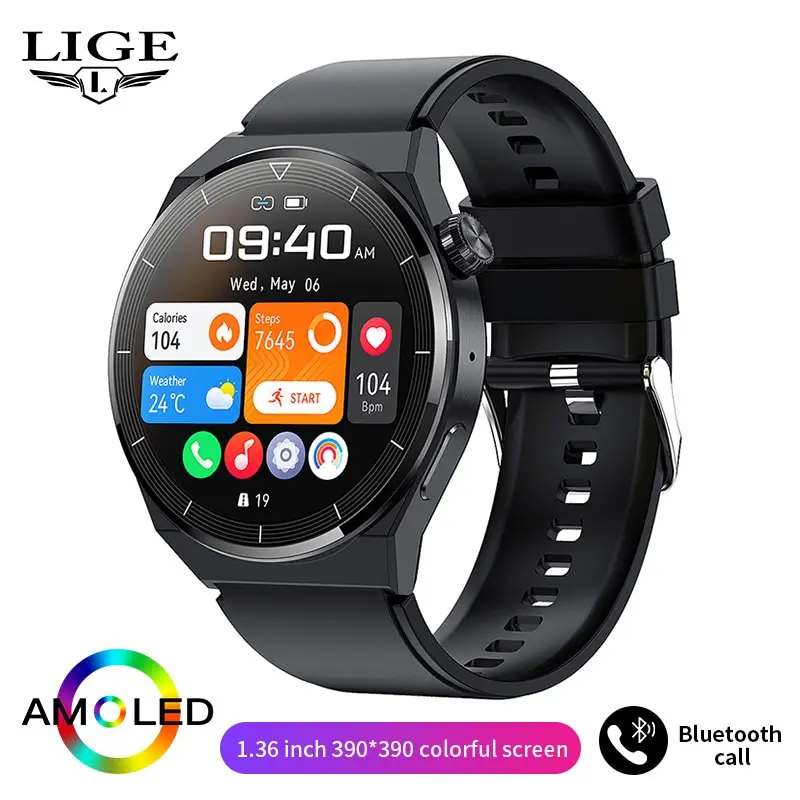 Smart Watch For Men Bluetooth Answer Calls Waterproof Watches Sports Fit... - $146.56
