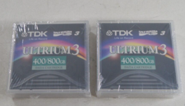 (Lot of 2) TDK LTO Ultrium 3 Data Cartridge D2406-LTO3 400/800GB - £9.56 GBP
