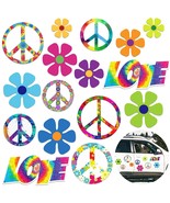 16 Pieces Car Magnet Decorations 60S Hippie Theme Party Magnetic Decals ... - £15.71 GBP