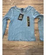 Girls&#39; Notch Long Sleeve T-Shirt - art class Turquoise Blue Small. NWT. 3 - £7.79 GBP
