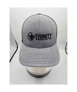 Custom Richardson Trucker Hat Trinity Products Gray Black Adjustable - $12.54