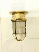 ANTIQUE NAUTICAL BRASS CEILING LIGHT RECOVERED FROM OLD SHIP...-
show or... - $555.07