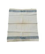 Vintage NY Central Railroad Towel Cannon Blue Stripe Linen Dining Car 18x15 - $31.50