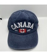 Canada Blue Baseball Cap Embroidered Hat Unisex Adjustable Size - $16.97 CAD