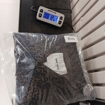 Nine West Jean Women's Sarah Jacket Denim Tan Wild One Leopard Print Size Large image 9