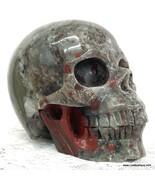 Mystical Large Pyrite Bloodstone Crystal Skull Powerful Protection Magic... - $595.00