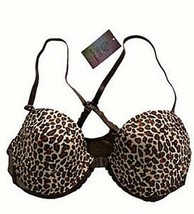 Hers By Herman Bra Brown Leopard Print Size 38B Front Close Cross Back New - £9.82 GBP