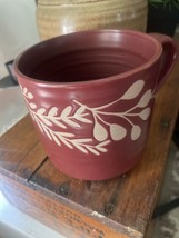 Tabletop Gallery Natural Leaf Mugs Handcrafted Dk Red Vintage Coffee Stunning Cu - £10.30 GBP