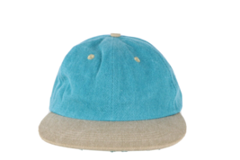 NOS Vintage 90s Streetwear Blank Stonewashed Canvas Strapback Hat Cap Teal Gray - £23.18 GBP