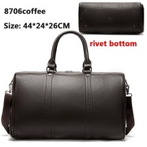 WESTAL Men&#39;s Travel Bags Hand Luggage Genuine Leather Duffle Bags Leather Luggag - £240.83 GBP