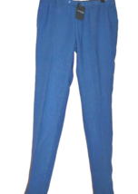 Vigano Blue Linen Men&#39;s Casual Italy Pants Trouser Size US 40 EU 56 - £111.82 GBP