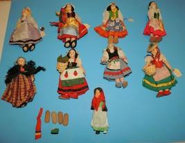 Vintage Ethnic Dolls "Treasures of Italy" 9 each - $114.99