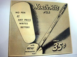1953 Ad North-Rite Pen No Pen At Any Price Rights Better - $148.93 MXN