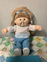 Vintage Cabbage Patch Kid HASBRO Posable Girl Wheat Hair Brown Eyes 1989-90 - £199.11 GBP