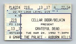 Grateful Dead Concert Ticket Stub March 24 1992 Detroit Michigan - $34.64