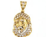 Jesus Unisex Charm 10kt Yellow and White Gold 345417 - £111.08 GBP