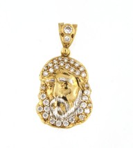 Jesus Unisex Charm 10kt Yellow and White Gold 345417 - £111.11 GBP