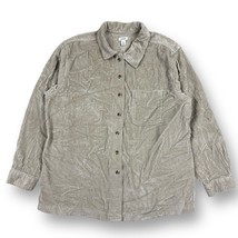 Vintage L.L. Bean Wide Wale Corduroy Shirt Jacket Shacket Beige Tan Sz XL - £23.21 GBP