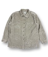 Vintage L.L. Bean Wide Wale Corduroy Shirt Jacket Shacket Beige Tan Sz XL - £23.35 GBP