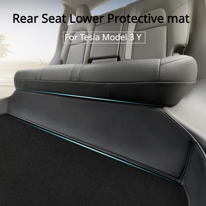 For Tesla Model 3 Y Rear Seat Lower Protective Mat Full Surround Cushion - £30.29 GBP