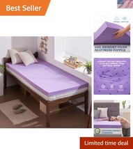 2 Inch Gel Memory Foam Mattress Topper – Pressure Relief, Twin Size Comfort - $48.00