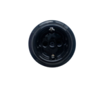 Porcelain Surface Mounted German Schuko Socket Black Diameter 2.5&quot; OLDE ... - $29.09