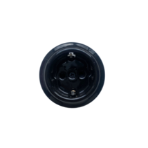 Porcelain Surface Mounted German Schuko Socket Black Diameter 2.5&quot; OLDE ... - £23.16 GBP