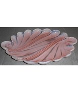 Duncan &amp; Miller SANIBEL PATTERN Pink Opalescent TRI DIVIDED RELISH - $81.18 CAD