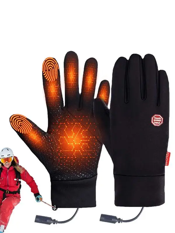 Heating Gloves Winter Hand Warmer Electric Thermal Gloves Waterproof Heated for - £10.60 GBP+