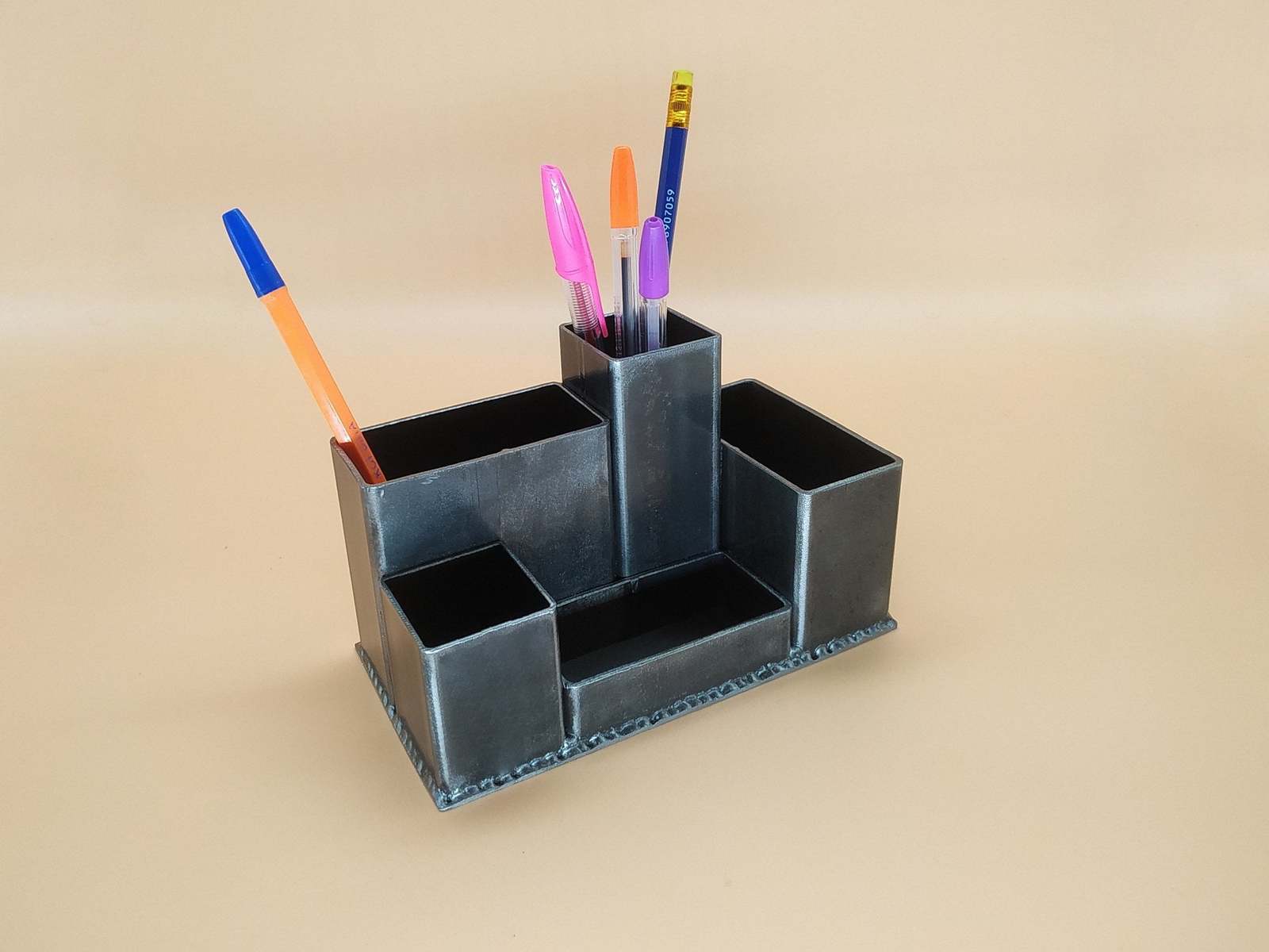 Metal Desk Organizer - Industrial Iron Organizer for Office Supplies and... - $34.78