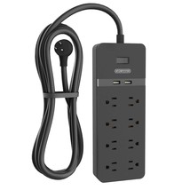 25 ft Extension Cord Flat Plug, NTONPOWER 8 Outlet Surge Protector Power Strip w - £57.84 GBP