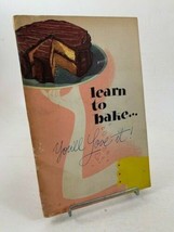 1947 Learn to Bake You&#39;ll Love It General Food Cookbook Recipe Booklet Illust - £6.32 GBP