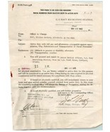 1942 WWII US Naval Reserves NRB Form 93B Ordering From Inactive Duty To ... - $21.73