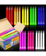50 Pack 6 Inch Ultra Bright Large Glow Sticks 14 Hr Long Lasting Light S... - $46.48