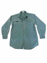 Columbia Long Sleeve Teal Hunting Shooting Shirt Mens M Embroidered Vint... - £12.62 GBP