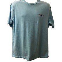 Tommy Bahama Men's Unisex Graphic T-Shirt Light  Blue Double Sided Medium - $19.78
