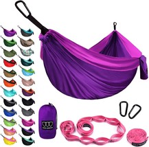 Purple And Fuchsia Gold Armour Camping Hammock - Xl Double Hammock Portable - £36.04 GBP