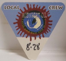 MIDNIGHT OIL - VINTAGE ORIGINAL CONCERT TOUR CLOTH BACKSTAGE PASS - $10.00