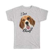 I Love Beagle : Gift T-Shirt Dog Cartoon Funny Owner Twisted Pet Mom Dad - £14.45 GBP