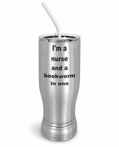 PixiDoodle Bookworm RN Nurse Insulated Coffee Mug Tumbler with Spill-Resistant S - £26.70 GBP+