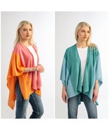 Simply Noelle bordeaux Cardi wrap shawl pashmina multi Ocean blue or Citrus - $763.18 MXN