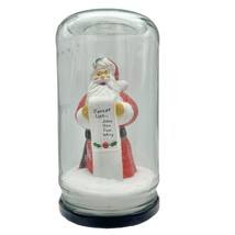 Handcrafted Christmas in a Jar 6 x 3.5 Santa with his List Snow - $20.79