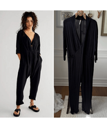 Free People OB1597561 Hot Shot Black Gauzy Jumpsuit $137 L - €52,52 EUR