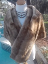 vintage genine mink fur cape stole shawl bolero size medium  - $275.00