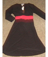 NWTS * STEPHEN &amp; CASEY  * Womens sz MEDIUM black DRESS with red trim - £15.55 GBP