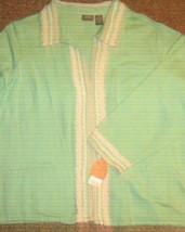 NWTS * NORTON MCNAUGHTON * Womens sz 2X 18W-20W classic green Blazer Jacket - $18.85