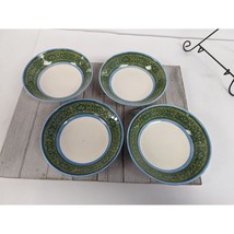 Vintage Royal Ironstone BLUE EDGE By Royal China Set of 4 Soup Cereal Bowls - £15.87 GBP