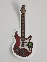 Simple Cartoon Electric Looking Guitar Musical Instrument Sticker Decal Awesome - £1.80 GBP